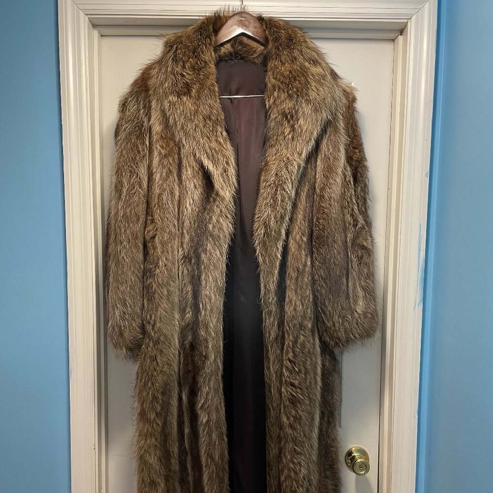 Vintage Full Length Racoon Fur Coat